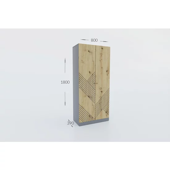 Pantofar Bristol 180, capacitate mare, structură PAL melaminat, design modern, 180x80x39 cm, Alb picture - 3