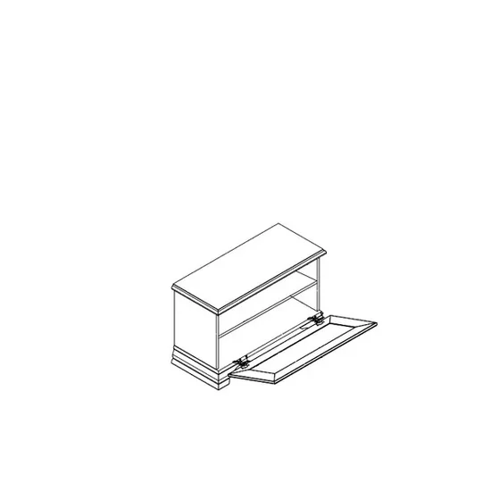 Pantofar Idento TUMBA SFK1B, design clasic cu spațiu de depozitare, PAL și MDF, 80x35x50 cm, alb alpin picture - 2