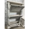 Pantofar White 3D, 3 compartimente, MDF și PAL melaminat, mânere metalice, 72.5x19x124 cm, frasin alb/pin argintiu picture - 2