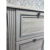 Pantofar White 3D, 3 compartimente, MDF și PAL melaminat, mânere metalice, 72.5x19x124 cm, frasin alb/pin argintiu picture - 3