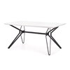 Masa Pascal 160x90x76 cm Alb-Negru picture - 2