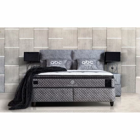 Pat Babylon, Cu Ladă Depozitare, Tapițerie, 120x200 cm, Gri picture - 2