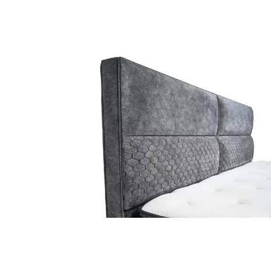 Pat Babylon, cu ladă de depozitare rabatabilă, cadru metalic și tapițerie, 160x200 cm, gri picture - 5