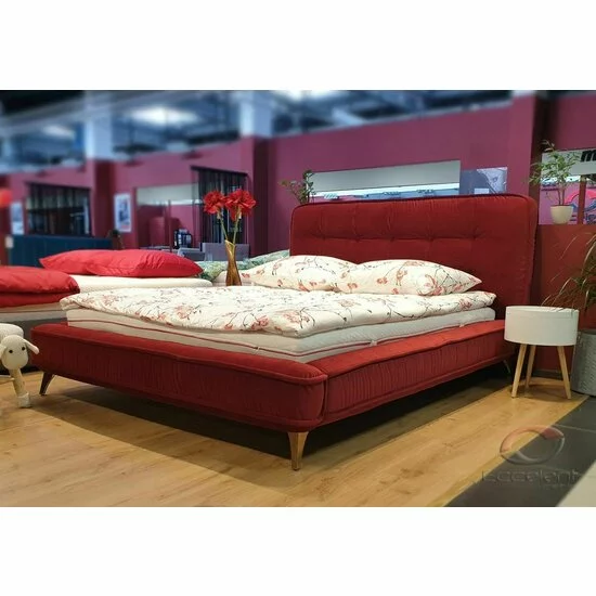 Pat Belavio tapițat cu stofă, cu structură din lemn, 180x200 cm picture - 2