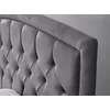 Pat Belek, gri deschis - 160x200 cm, design elegant, tapițerie catifelată, structură robustă, stofă premium picture - 3