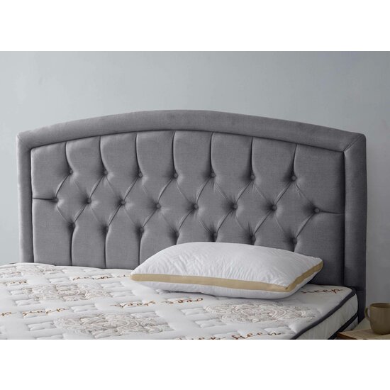 Pat Bellagio, finisaje premium, cadru stabil, tapițerie moale, 140x200 cm, gri deschis picture - 4