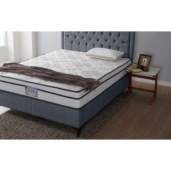 Pat Bellagio, stil modern, cadru rezistent, tapițerie premium, 160x200 cm, gri deschis picture - 5