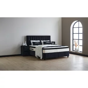 Pat Camila, cadru rezistent, tapițat premium, ladă depozitare, somieră inclusă, 160x200 cm