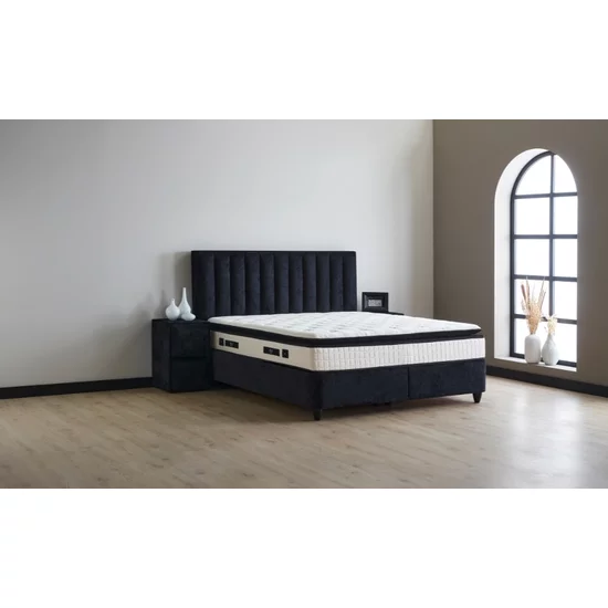 Pat Camila, cadru rezistent, tapițat premium, ladă depozitare, somieră inclusă, 160x200 cm picture - 3