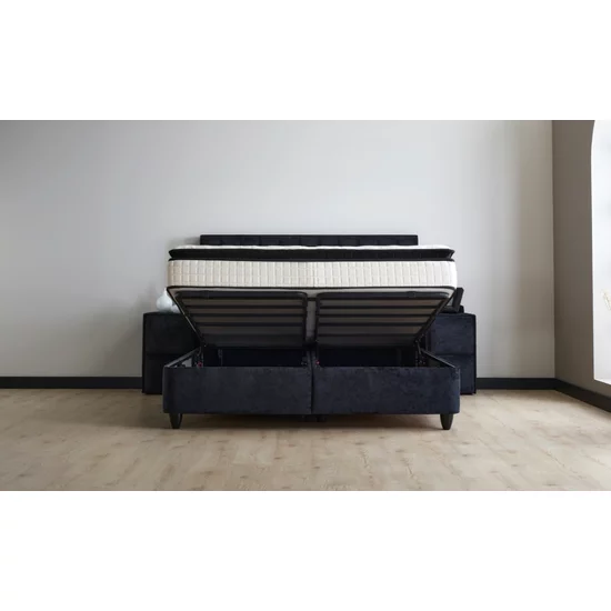 Pat Camila, cadru rezistent, tapițat premium, ladă depozitare, somieră inclusă, 160x200 cm picture - 4