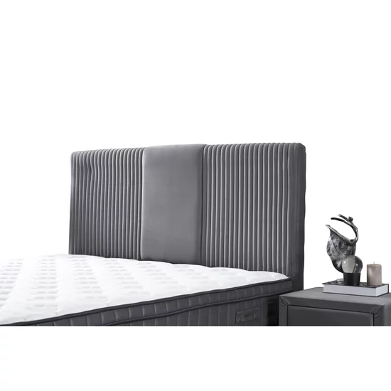 Pat cu saltea Gratis Bella 180/200 cm gri  cu somiera rabatabila si spatriu de depozitare picture - 8