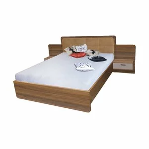 Pat Effect, structură rezistentă, cadru PAL și lemn, somieră inclusă, 160x200 cm, finisaj Stejar Columbia