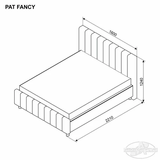 Pat Fancy, bej - 140x200 cm, ladă depozitare, somieră rabatabilă, cadru rezistent, tapițat premium picture - 2