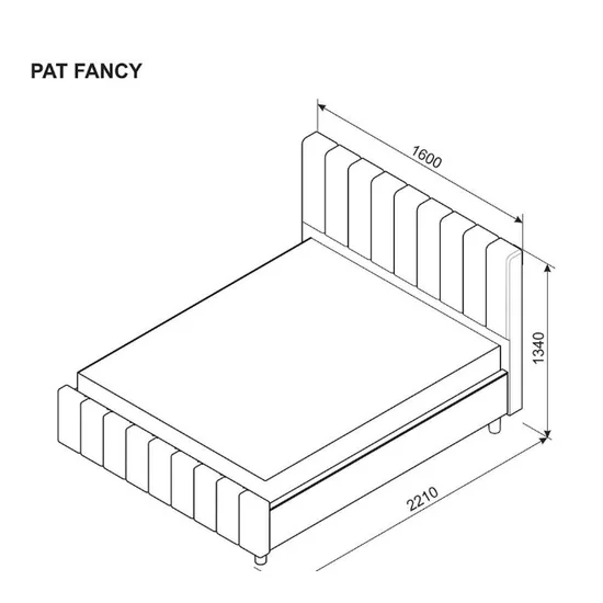 Pat Fancy, gri - 140x200 cm, ladă depozitare, somieră rabatabilă, cadru rezistent, tapițat premium picture - 2