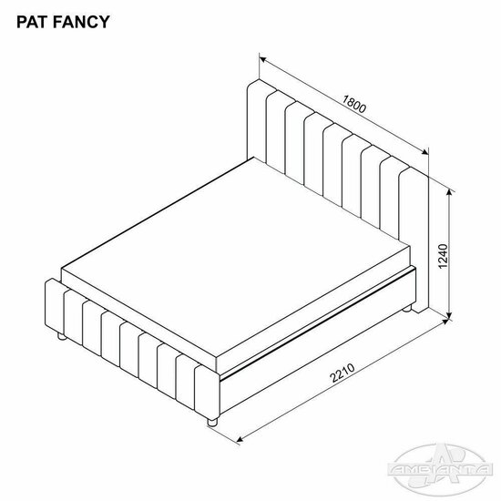 Pat Fancy Gri 160x200 cu lada pentru depozitare picture - 3