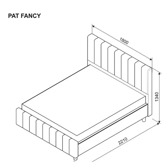 Pat Fancy Gri, ladă depozitare, somieră rabatabilă, structură solidă, tapițat stofă, 160x200 cm picture - 3