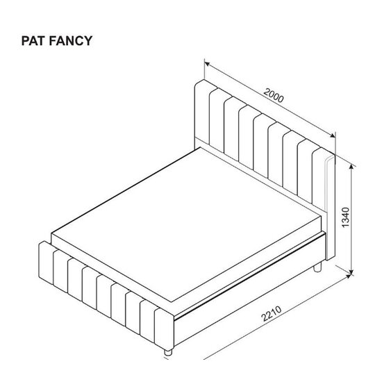 Pat Fancy Gri 180x200 cu lada pentru depozitare picture - 3