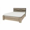 Pat Geneva Cu Spătar Tapițat, PAL Laminat, 160x200 cm, Sonoma Trufa și Wenge Magia picture - 1