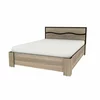 Pat Geneva Cu Spătar Tapițat, PAL Laminat, 160x200 cm, Sonoma Trufa și Wenge Magia picture - 1
