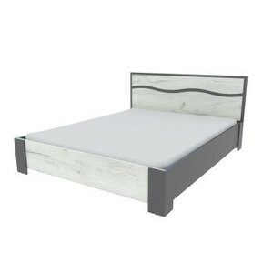 Pat Geneva 160x200 cm Gri Grafit si Stejar Craft Alb