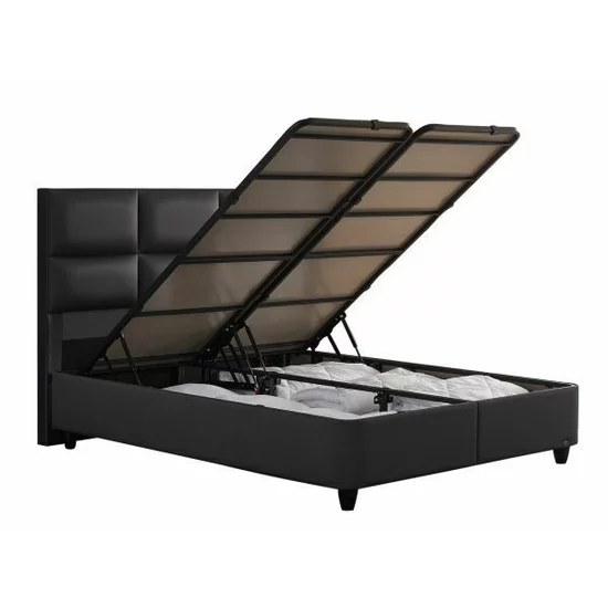 Pat Hamilton, design modern, tapițat cu stofă premium, ladă depozitare, somieră inclusă, 160x200 cm picture - 2