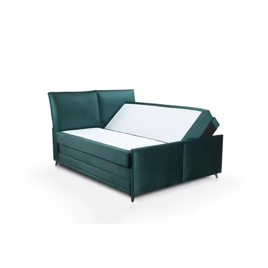 Pat Haven 9, cadru robust, tapițat cu stofă, somieră inclusă, 160x200 cm picture - 5