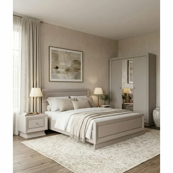 Pat Largo LOZ160 capatai simplu 160x200 cm culoare cashmire picture - 4