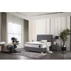 Pat Lexus, spațiu depozitare, design tapițat elegant, cadru lemn + metal, tapițerie premium, 160x200 cm, gri picture - 1