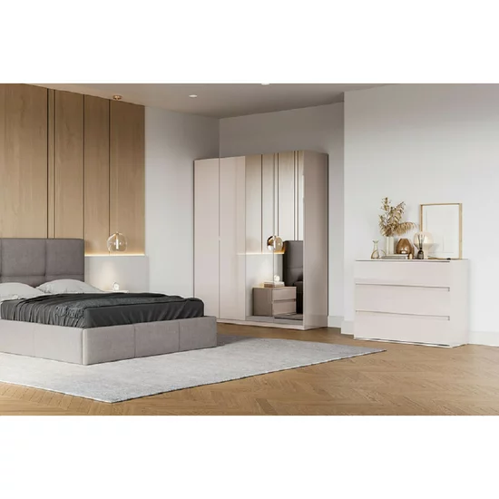 Pat Lily fix, design modern și cadru rezistent, 160x200 cm, bej picture - 2