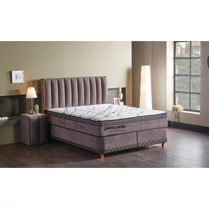 Pat Loven, cadru rezistent, tapițat cu stofă elegantă, somieră inclusă, 160x200 cm