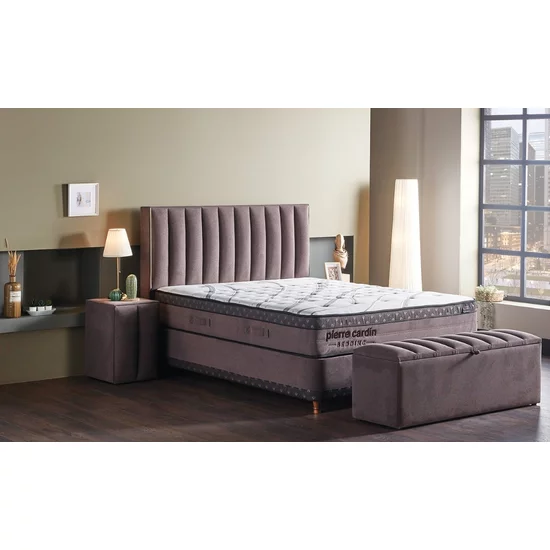 Pat Loven, cadru rezistent, tapițat cu stofă elegantă, somieră inclusă, 160x200 cm picture - 3