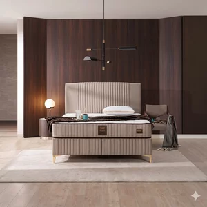 Pat Nova, crem - 140x200 cm, cu spațiu depozitare, design modern, tapițat