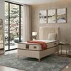 Pat Nova, crem - 90x200 cm, cu ladă depozitare, tapițat, design elegant picture - 1