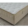 Pat + Saltea gratis Ortaca,  MK2111 BEIGE - 140/200 cu somiera rabatabila, lada de depozitare si tesatura premium picture - 3