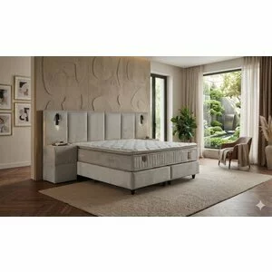 Pat + Saltea gratis Arte XL - 140x200 cm culoare personalizabila, saltea ortopedica, somiera rabatabila si lada de depozitare