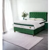 Pat + Saltea gratis Astra , capitonare din catifea premium, ladă de depozitare, confort superior, structură solidă, 160x200 cm, verde picture - 3