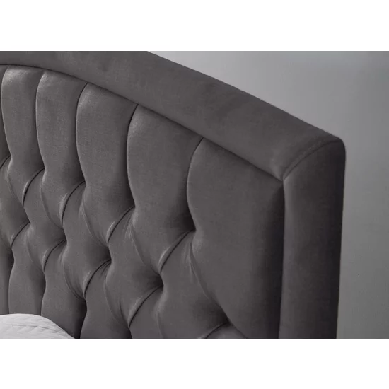 Pat + Saltea gratis Belek, gri inchis  - 180x200 cm, cadru rezistent, tapițerie premium, confort ridicat, stofă elegantă picture - 3