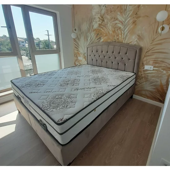 Pat + Saltea Gratis Belek, bej - 180x200 cm, confort superior, cadru rezistent, țesătură respirabilă, saltea ortopedică inclusă picture - 8