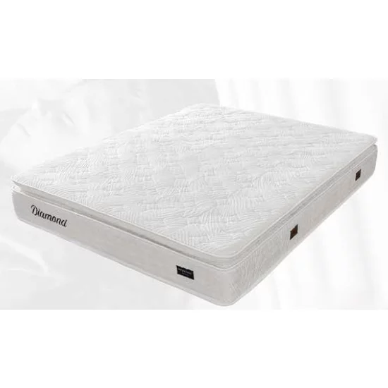 Pat + Saltea gratis Diamond 160x200 cm stofa buclata bej picture - 2