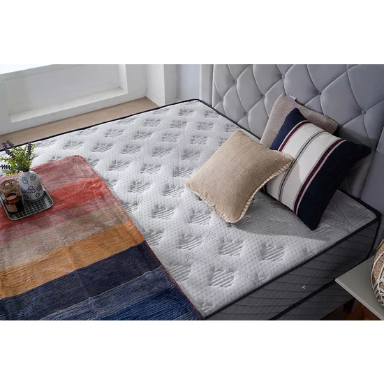 Pat + Saltea gratis Sleep Maker, gri - 140x200 cm, design modern, tapițerie rafinată, saltea ortopedică inclusă, structură solidă picture - 6