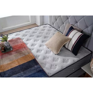 Pat + Saltea gratis  Sleep Maker, gri - 160x200 cm, structură durabilă, tapițerie premium, saltea ortopedică inclusă, design rafinat