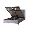 Pat + Saltea gratis  Sleep Maker, gri - 160x200 cm, structură durabilă, tapițerie premium, saltea ortopedică inclusă, design rafinat picture - 6