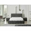 Pat +Saltea gratis Bubblebed, gri - 140/200, cu somiera rabatabila, lada de depozitare si tesatura premium picture - 1