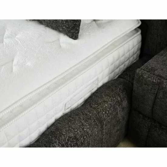 Pat +Saltea gratis Bubblebed, gri - 140/200, cu somiera rabatabila, lada de depozitare si tesatura premium picture - 3