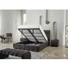Pat +Saltea gratis Bubblebed, gri - 160/200 cm , cu somiera rabatabila, lada de depozitare si tesatura premium picture - 2