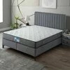 Pat +Saltea gratis Carla, gri - 160x200 cm, design modern, capitonare elegantă, structură robustă, țesătură respirabilă picture - 1
