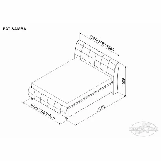 Pat Samba cu somieră rabatabilă, ladă de depozitare, spătar tapițat cu stofă plușată, PAL melaminat, 140x200 cm, maro picture - 3