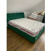 Pat Samba-Bej, 140/200 cm, cu somieră rabatabilă, ladă de depozitare, spătar tapițat cu stofă catifelata picture - 2