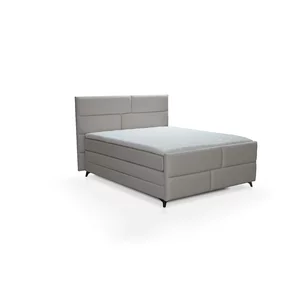 Pat Smarald boxspring, cu spațiu de depozitare, picioare metalice, saltea Pocket, 160x200 cm