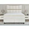 Pat Tapițat + Saltea Gratis Extra Comfort, bej MK-2713- 180x200 cm, somieră rabatabilă, spațiu depozitare picture - 1